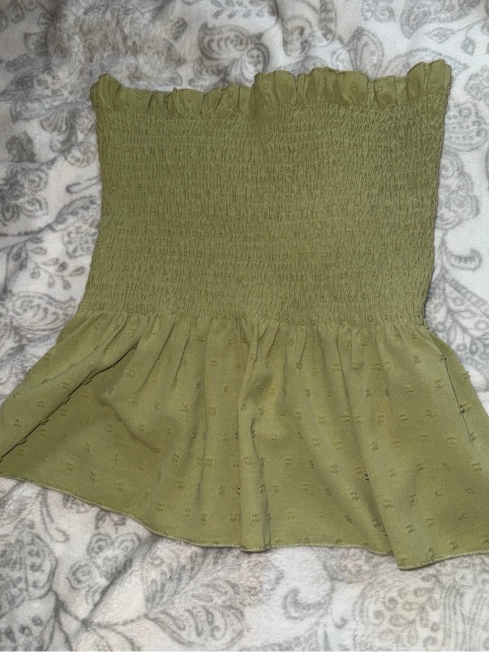 Green strapless tube top size M - Picture 3 of 3
